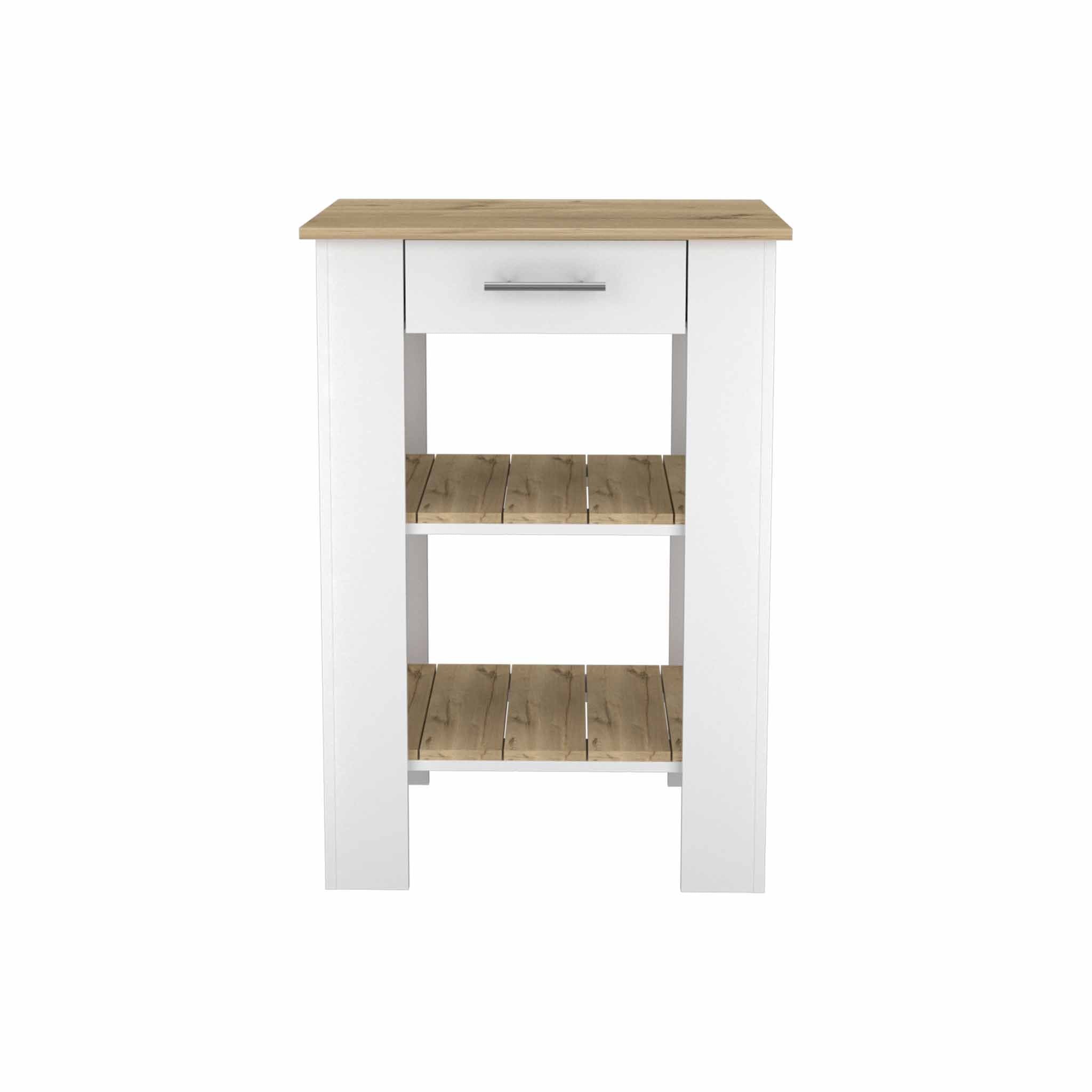 Depot White Delos Kitchen Island